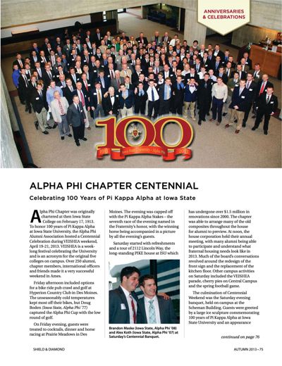Alpha Chi Chapter Centennial